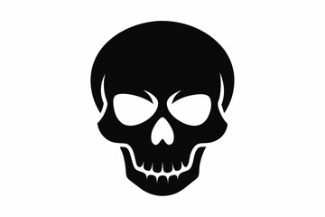 Wall Mural - skull illustration vector silhouette, icon style