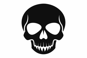 Wall Mural - skull illustration vector silhouette, icon style