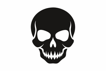 Wall Mural - skull illustration vector silhouette, icon style