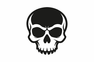 Wall Mural - skull illustration vector silhouette, icon style