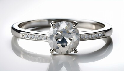 solitaire silver ring