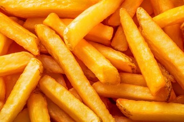 Pile of Golden Brown French Fries - Crispy and Delicious
