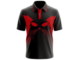 Red and black T-shirt design