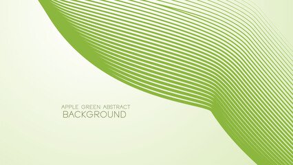 Wall Mural - Apple green abstract background with curve line for backdrop or presentation