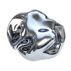 Wall Mural - Abstract silver blob