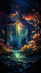 Poster - Enchanted forest path