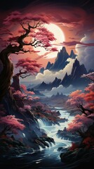 Poster - Mystical mountain landscape