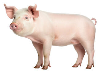 Canvas Print - PNG Pig mammal animal white background.