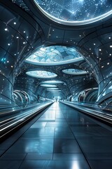 Futuristic urban transportation terminal