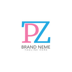 Wall Mural - pz flat logo templates design