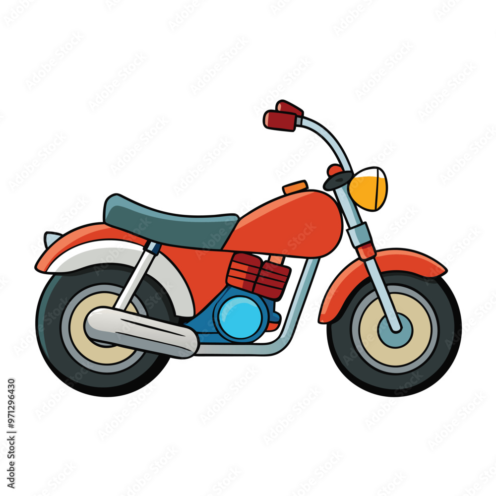 Motorcycle Vector Logo Cartoon Style Illustration isolated on white ...