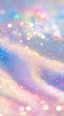 Wall Mural - pastel rainbow sparkle sand texture for creative designs and celebration themes.