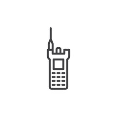 Sticker - Military Radio line icon