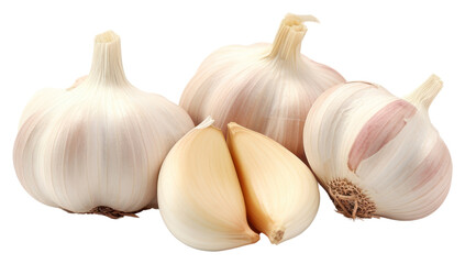 Wall Mural - PNG Garlic cloves vegetable food white background.