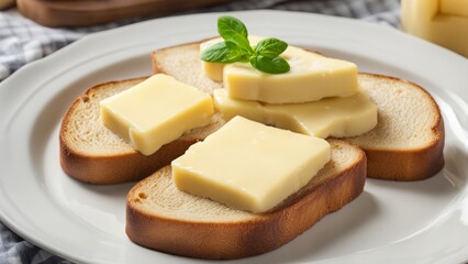 Wall Mural - butter and bread