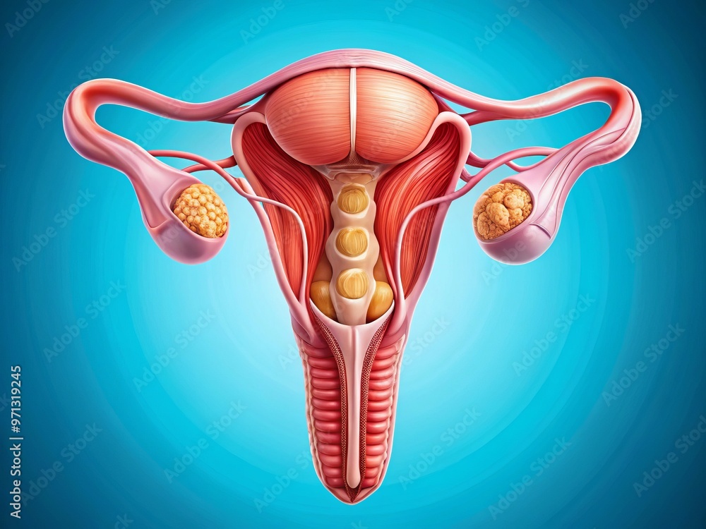 uterus illustration anatomy chart female body diagram medical education