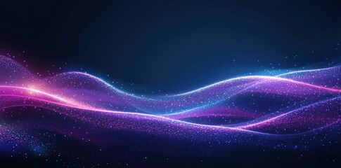 Wall Mural - Abstract Glowing Waves