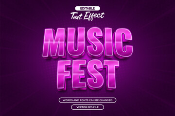 Sticker - Music fest editable text effect