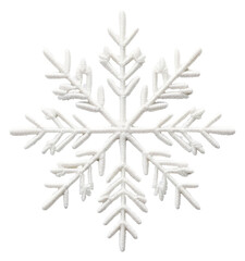 Sticker - PNG Snowflake in embroidery style white celebration creativity.