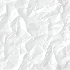 Crumpled Paper Texture, White Paper Background, Wrinkled Paper Pattern, Abstract Paper Surface, Crinkled Paper Design