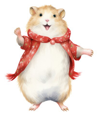 Poster - PNG Chubby hamster dancing rat mammal rodent.