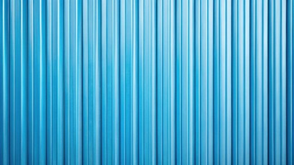 light blue corrugated steel sheet with vertical guides for industrial or construction background