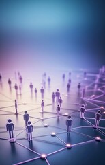 abstract concept connecting people with digital network