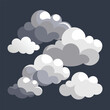 © tajimpranto - cloud vector set collection for clipart design, hand-drawn cloud vector illustrations.
