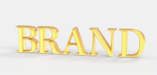 Stylized Golden Text Representing a Brand Name