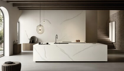 Wall Mural - Modern Minimalist Kitchen Design.