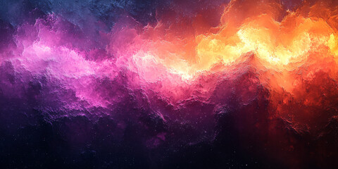 Sticker - Abstract colorful nebula, with pink, orange, and yellow hues