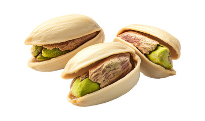 Pistachios in shells on white background isolated transparent