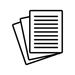stack of paper icon. isolated on white background. simple and editable paper icons. modern icon vect