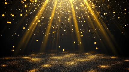 Wall Mural - Golden Light and Glitter