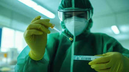 The Scientist with Specimen Pipette