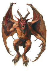 Poster - PNG  Fierce demon with wings