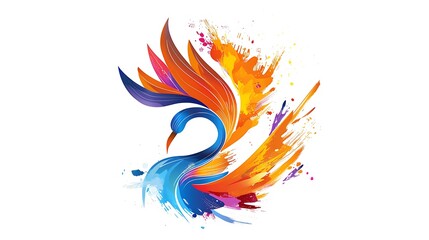 Vibrant and varied paint splash logo in multiple colors on a white background.