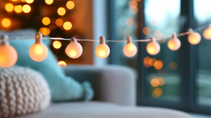 Poster - Warm Wood String Lights Per