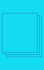 Poster - Line frame isolated on blue background