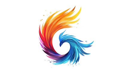 Vibrant and varied paint splash logo in multiple colors on a white background.