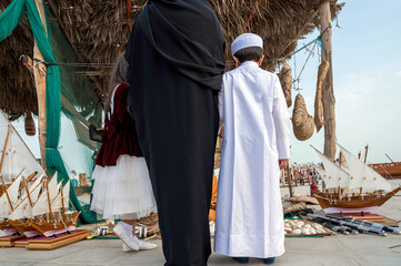 Wall Mural - Traditional Dhow Boat Festival Katara Beach Qatar