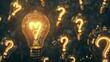 © AlfaSmart - Illuminating Ideas: Light Bulb with Question Marks