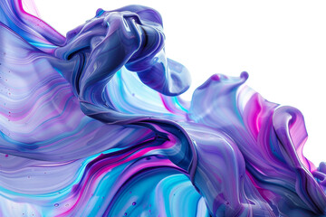 Wall Mural - Expressive fluid abstract with dynamic movement isolated on transparent background