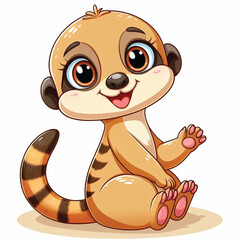 Wall Mural - Cute Meerkat Vector Cartoon illustration