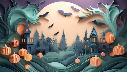 Wall Mural - Spooky Halloween Background