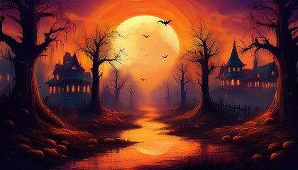 Sticker - Spooky Halloween Background