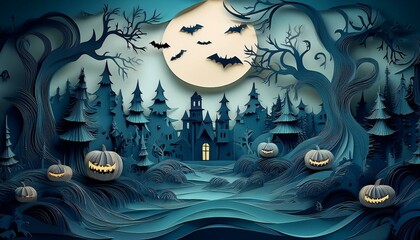 Wall Mural - Spooky Halloween Background