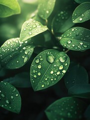 Poster - Plant with Water Droplets