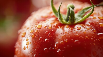 Poster - Closeup of a Fresh Ripe Tomato