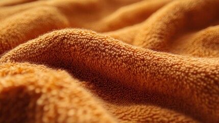 Poster - Close-Up of a Soft Orange Towel